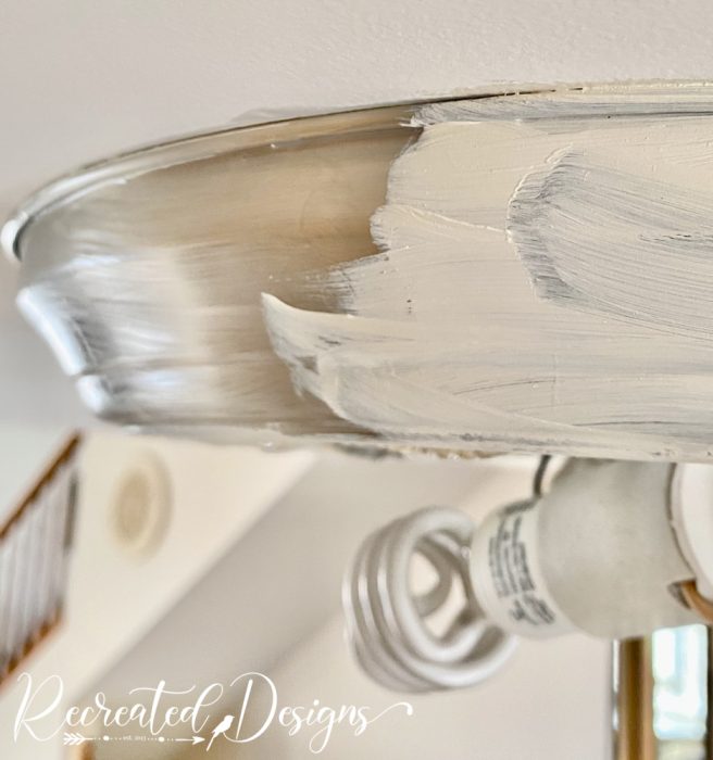 painting a ceiling light