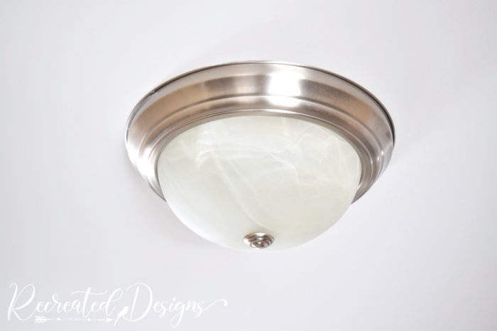 silver ceiling light