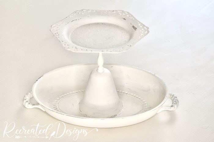 painted silver-plate vintage pieces