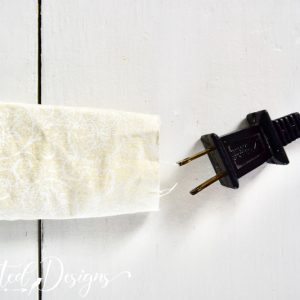 inserting a cord into a fabric tube