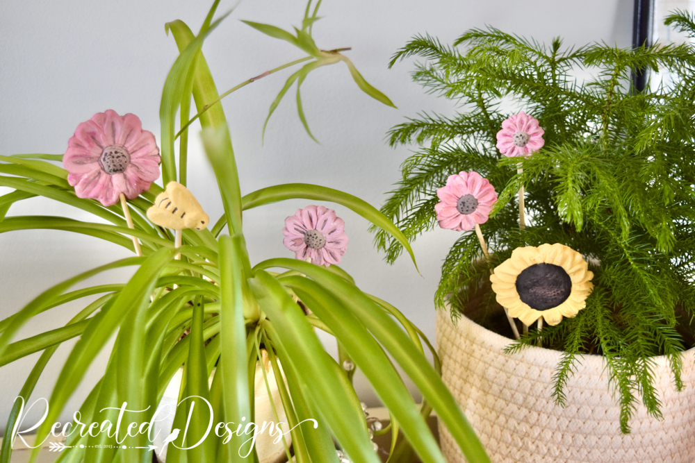 Turn AirDry Clay Into Super Cute Flower Pot Sticks for Summer