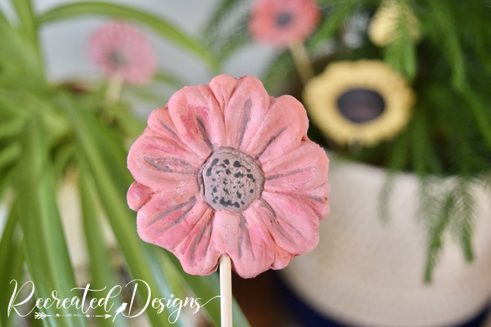 Turn AirDry Clay Into Super Cute Flower Pot Sticks for Summer