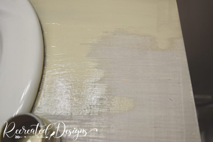 painting a countertop with Fusion Mineral Paint