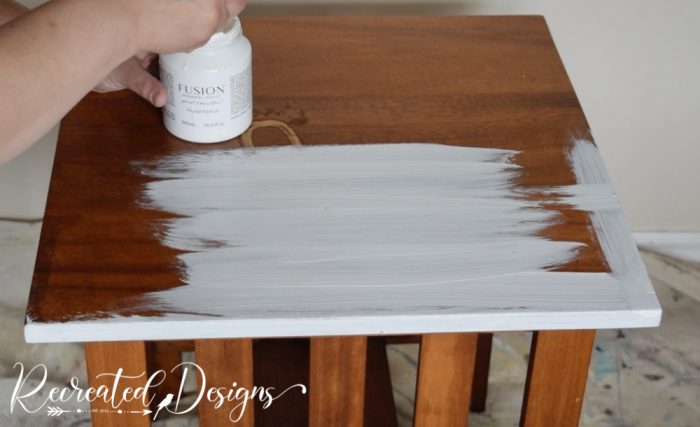 painting a table Fusion Picket Fence