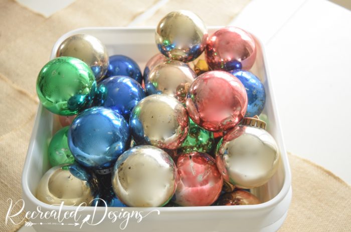 old shiny Christmas balls