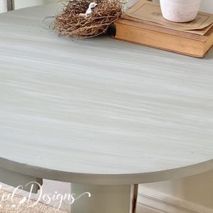 painted table with a white wash