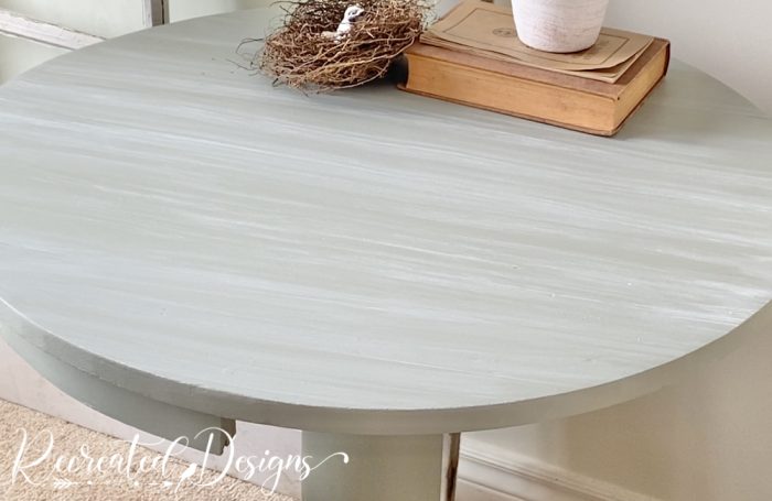 painted table with a white wash