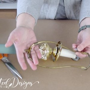 removing parts of an old lamp