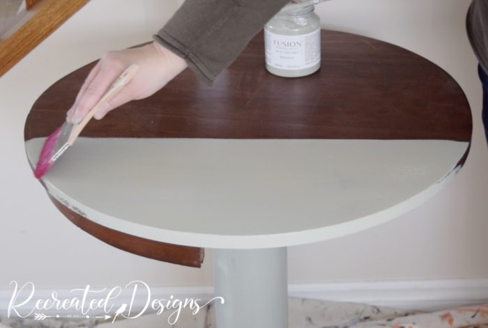 painting a wood table