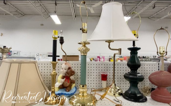 thrift store lamps