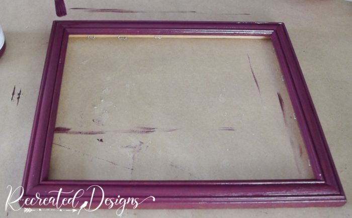 frame painted with Fusion Mineral paint in Elderberry