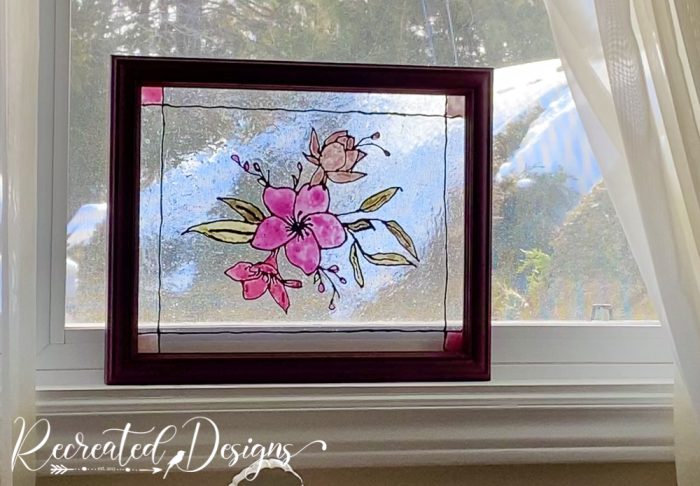 How to Make Stunning Faux Stained Glass With Just Glue and Paint -  Recreated Designs