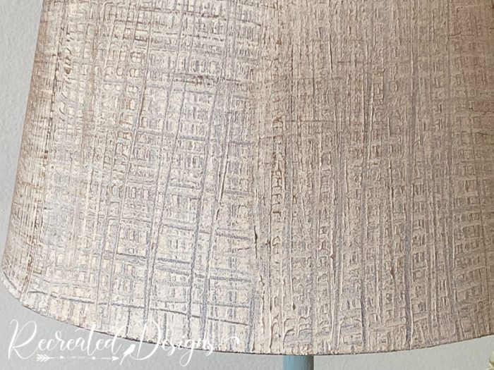 texture created with paint on a lamp shade